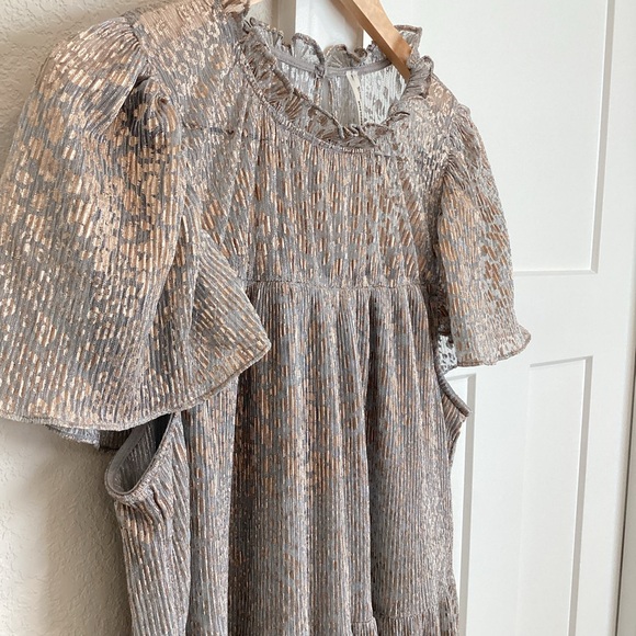 Anthropologie Short-Sleeve Mock-Neck Maxi Dress - Picture 5 of 14